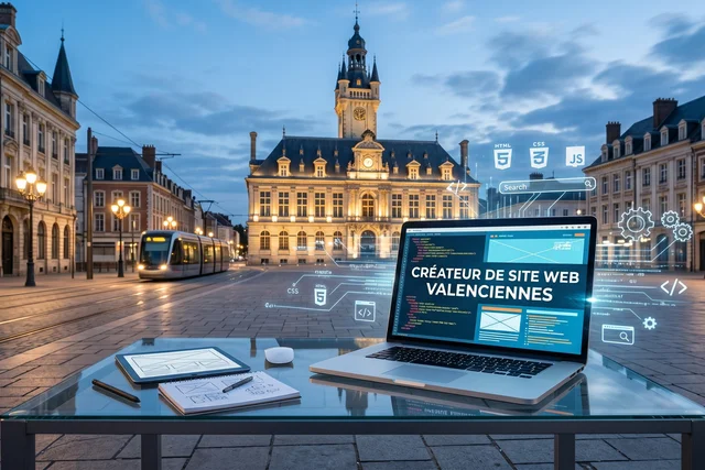 Créateur de site web à Valenciennes — place de l'hôtel de ville de Valenciennes